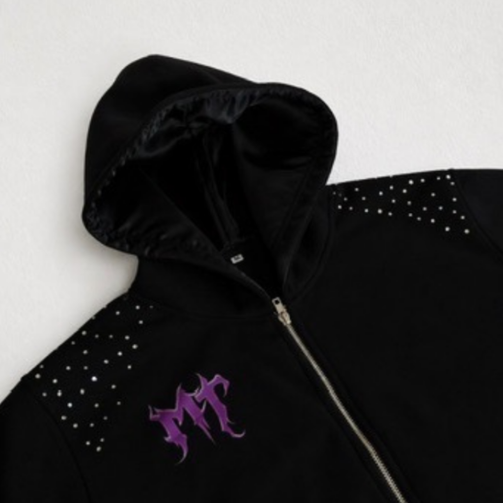 MT Rhinestone Zip-up Jacket