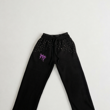 MT Rhinestones Double Waist Sweatpants!