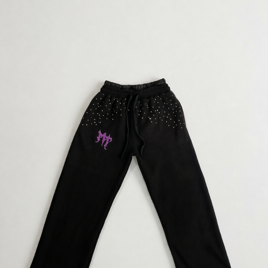 MT Rhinestones Double Waist Sweatpants!