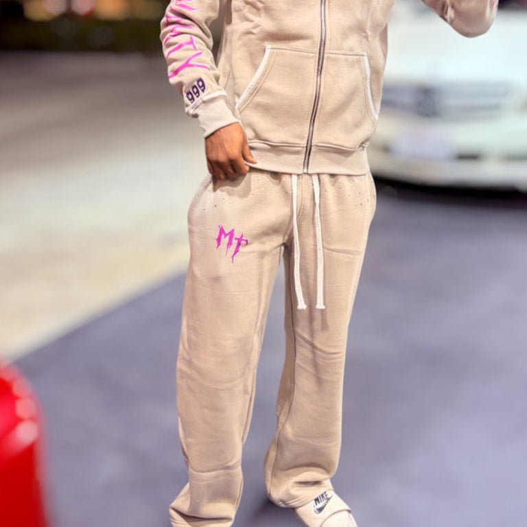 MT Rhinestones Double Waist Sweatpants!