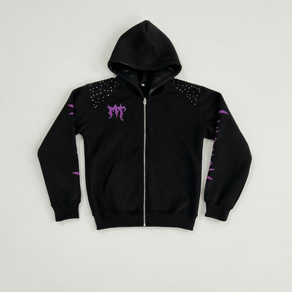 MT Rhinestone Zip-up Jacket